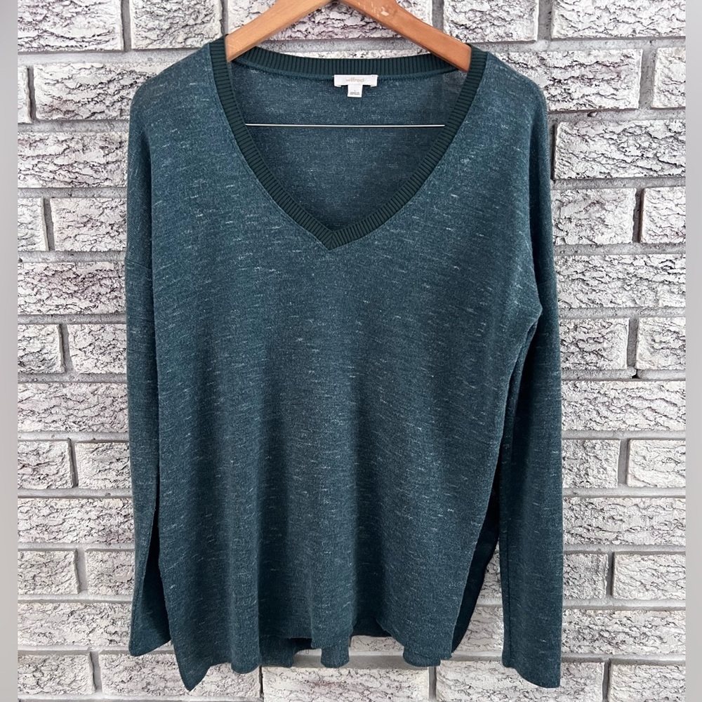 Wilfred Teal V-Neck Sweater